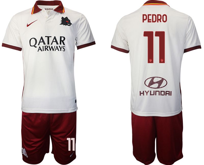 Men 2020-2021 Club Rome away white #11 Nike Soccer Jersey->rome jersey->Soccer Club Jersey